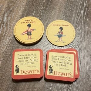 🥃 Vintage Dewar’s Bar Coasters 🥃